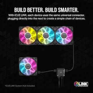 Foto 3 | Ventilador Corsair Icue Link Rx120 Rgb 120 mm Pwm Con Icue Link Hub - Venta Internacional