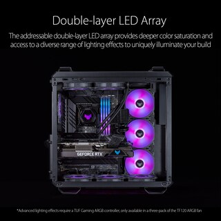 Foto 3 | Ventilador De Chasis Asus Tuf Gaming Tf120 Argb 120 Mm 3 Pines, Paquete De 3 - Venta Internacional.