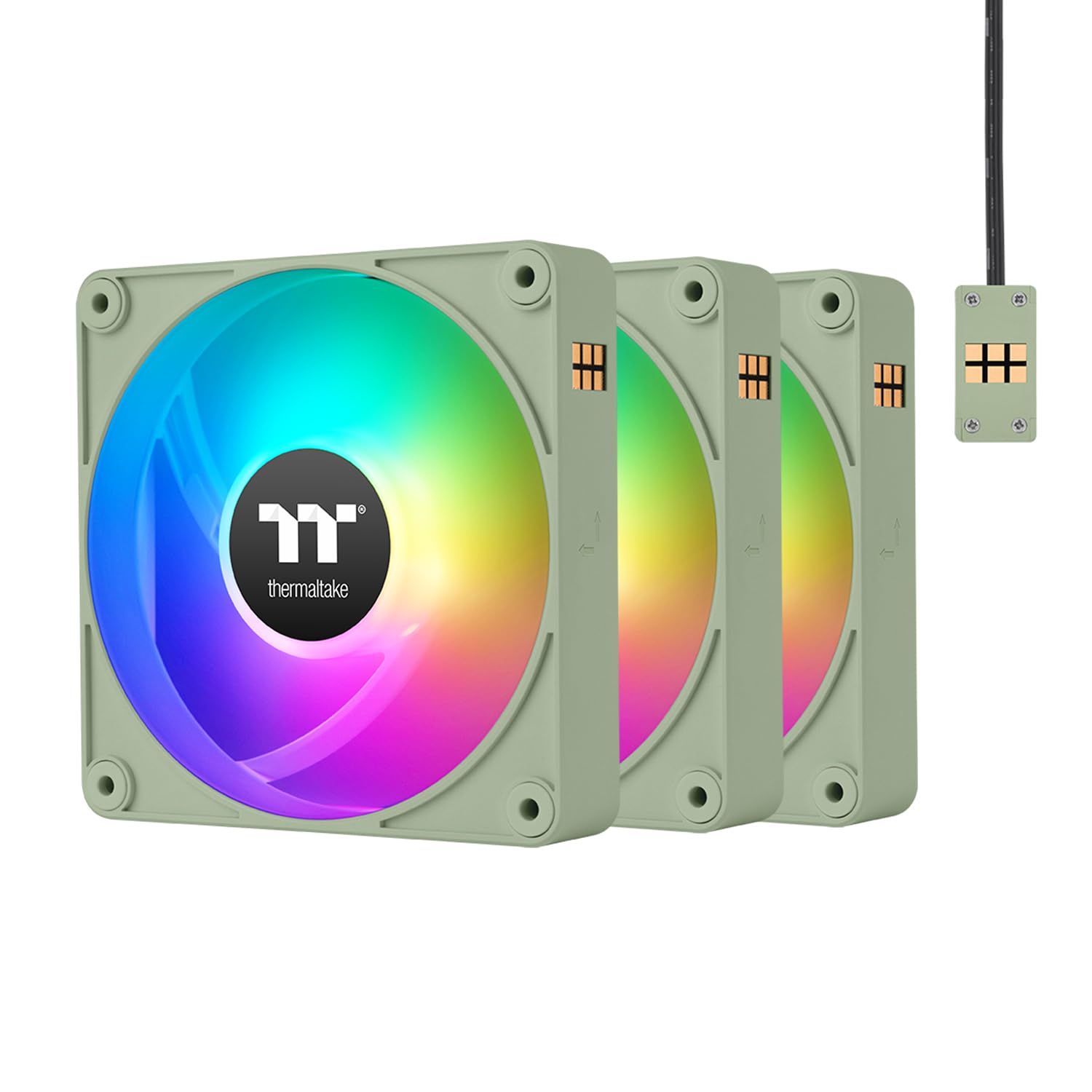 Foto 1 | Ventilador De Refrigeración Thermaltake Ct120 Ex Argb Sync Matcha Green, Paquete De 3 - Venta Internacional.