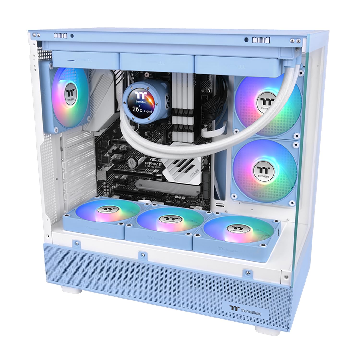 Foto 7 pulgar | Paquete De 3 Ventiladores Thermaltake Ct140 Ex Argb 140 Mm, Color Azul - Venta Internacional.