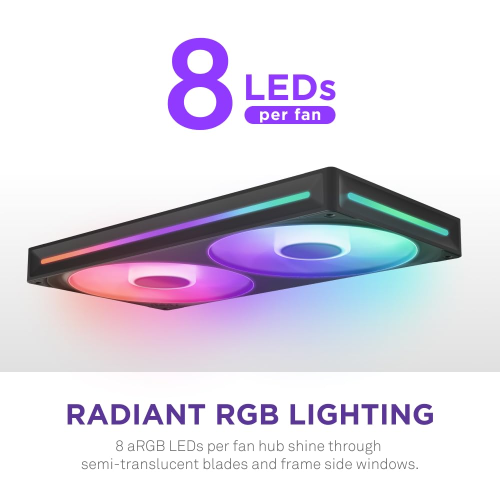 Foto 7 pulgar | Unidad De Ventilador Nzxt F280 Rgb Core Con 2 Ventiladores De 140 Mm Y 280 Mm - Venta Internacional.