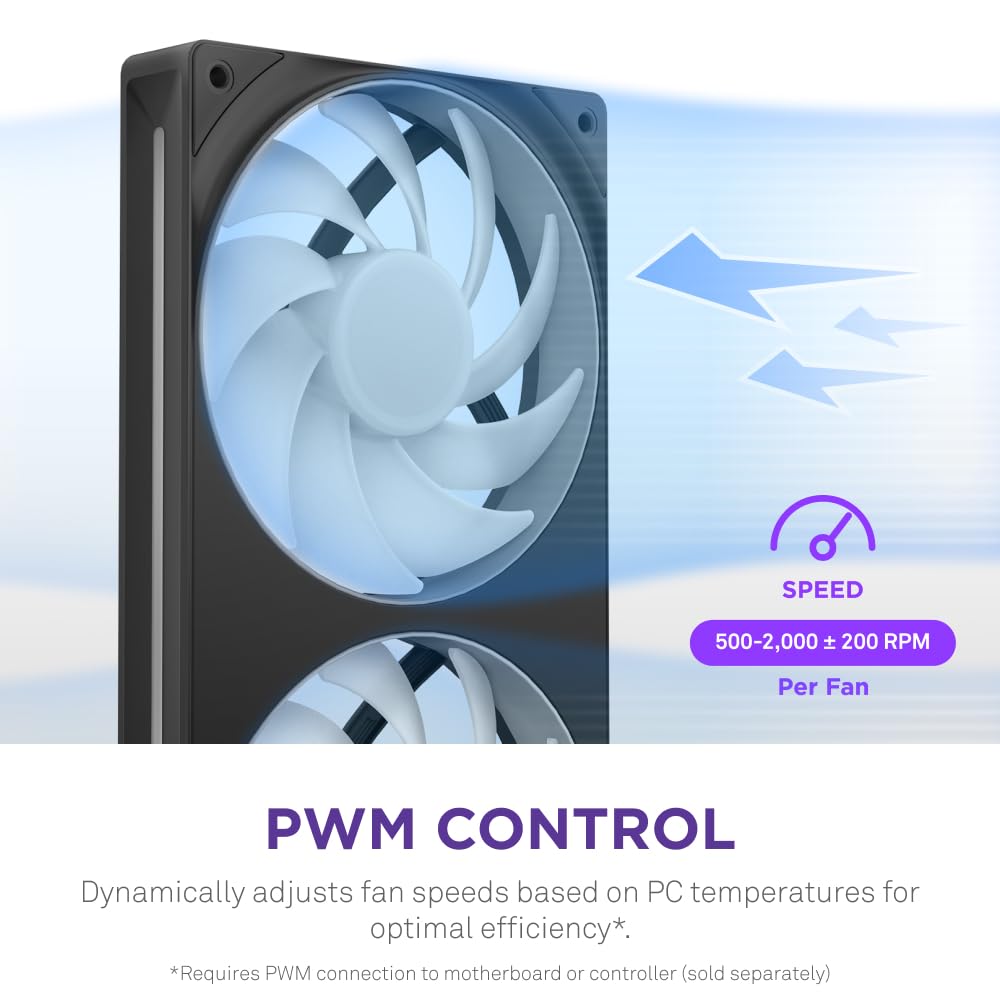 Foto 8 pulgar | Unidad De Ventilador Nzxt F280 Rgb Core Con 2 Ventiladores De 140 Mm Y 280 Mm - Venta Internacional.