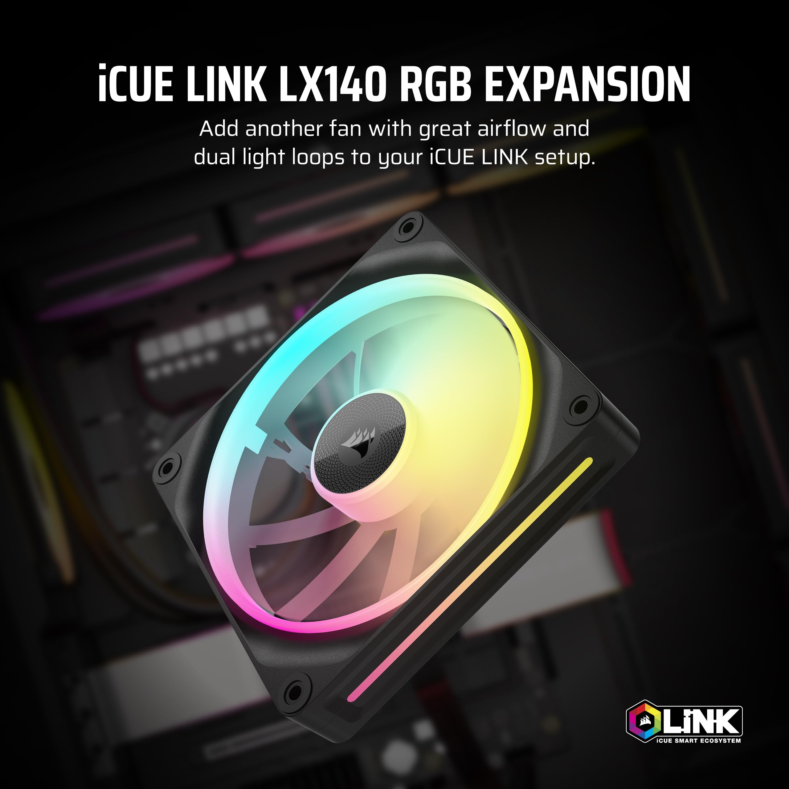 Foto 3 pulgar | Ventilador Corsair Icue Link Lx140 Rgb 140 Mm Pwm, Paquete Único - Venta Internacional.