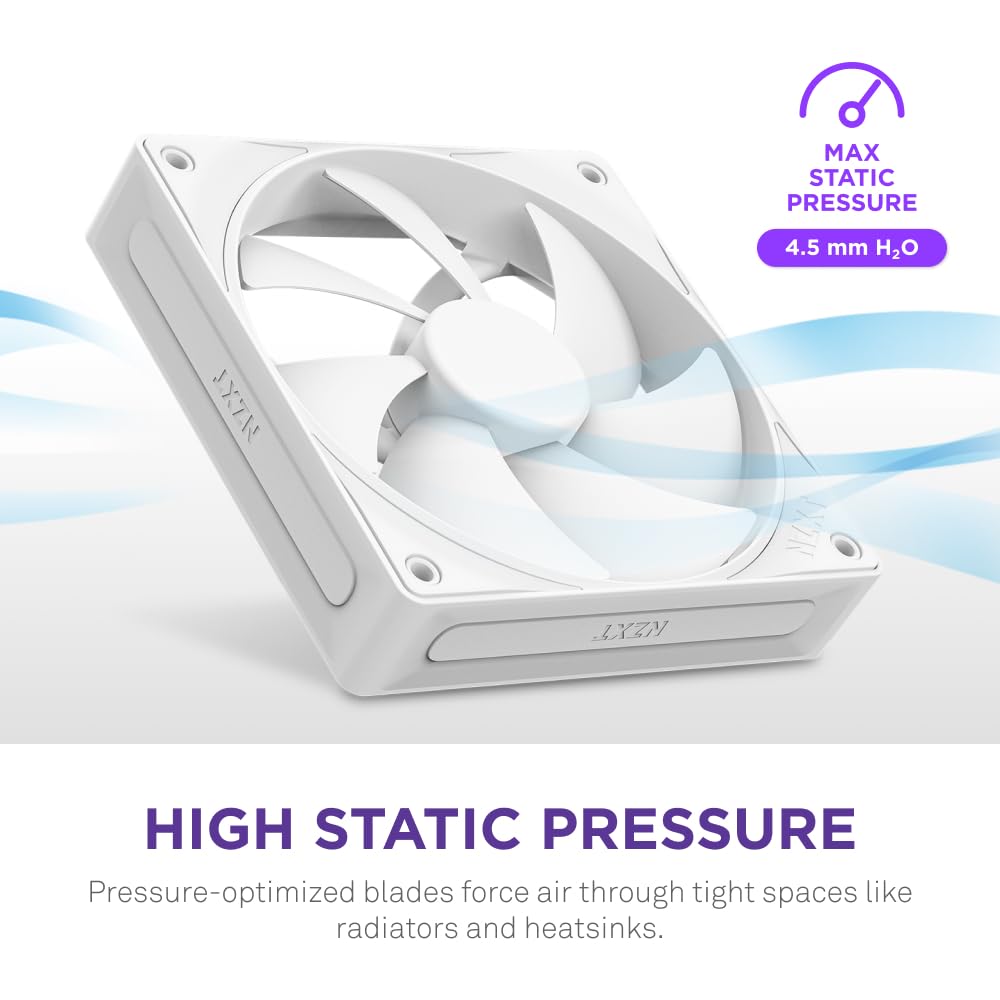 Foto 2 | Ventilador De Carcasa Para Pc Nzxt F140p, 140 Mm, Presión Estática, Blanco - Venta Internacional.
