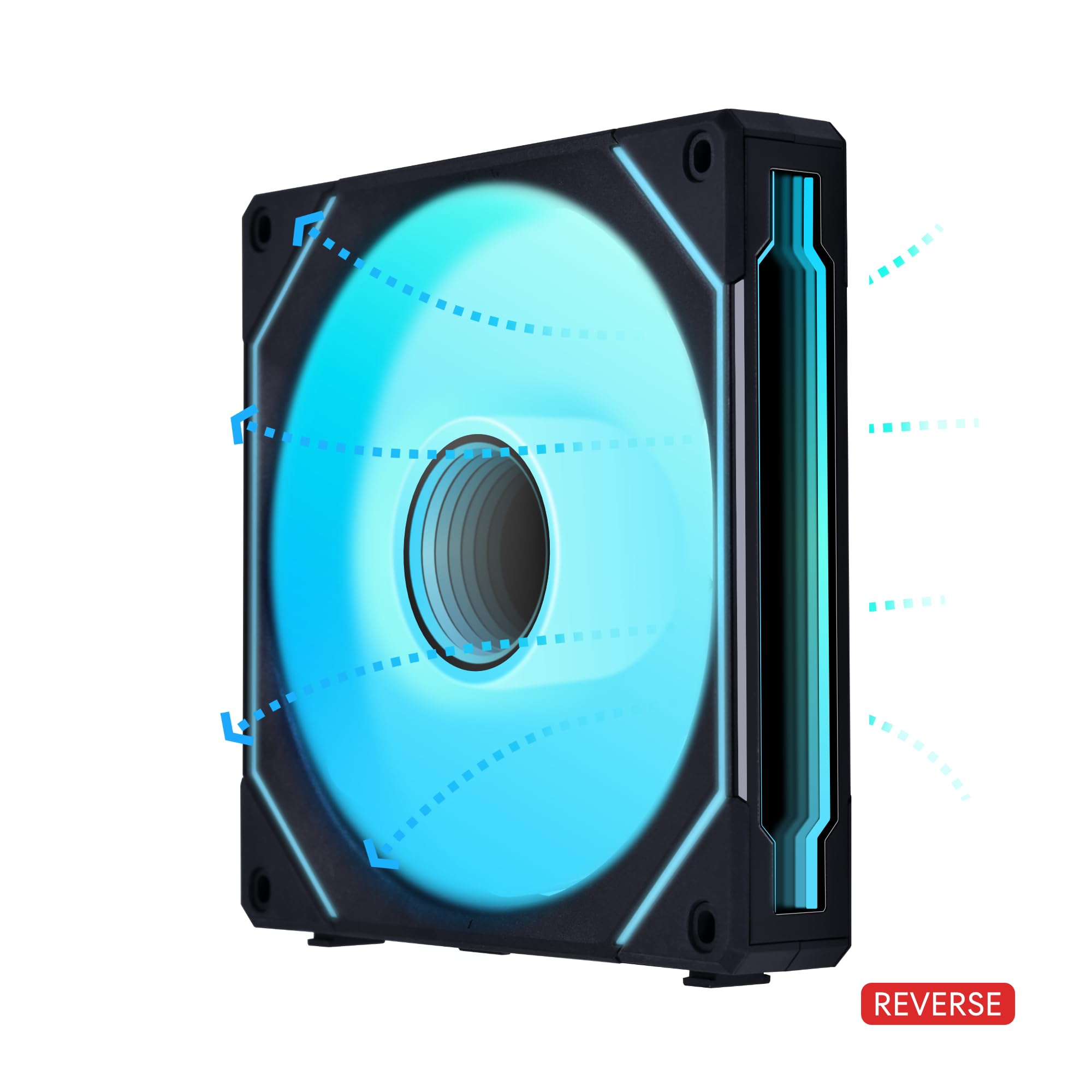Foto 4 pulgar | Fan Lian Li Uni Sl-infinity 140 Con Hoja Inversa Argb De 14 Cm, Color Negro - Venta Internacional.