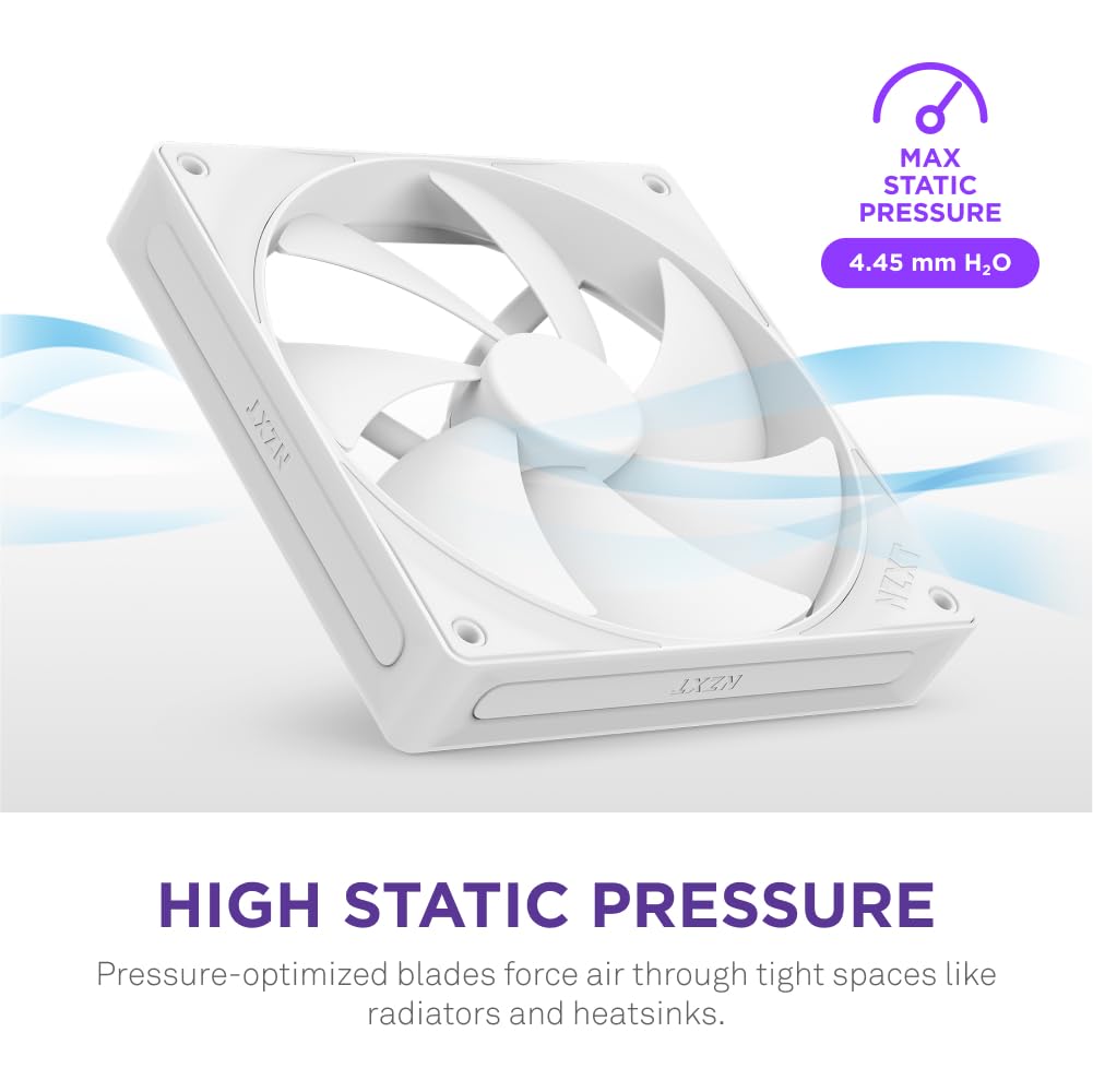 Foto 3 pulgar | Ventilador De Carcasa Para Pc Nzxt F120p, 120 Mm, Presión Estática, Blanco - Venta Internacional.