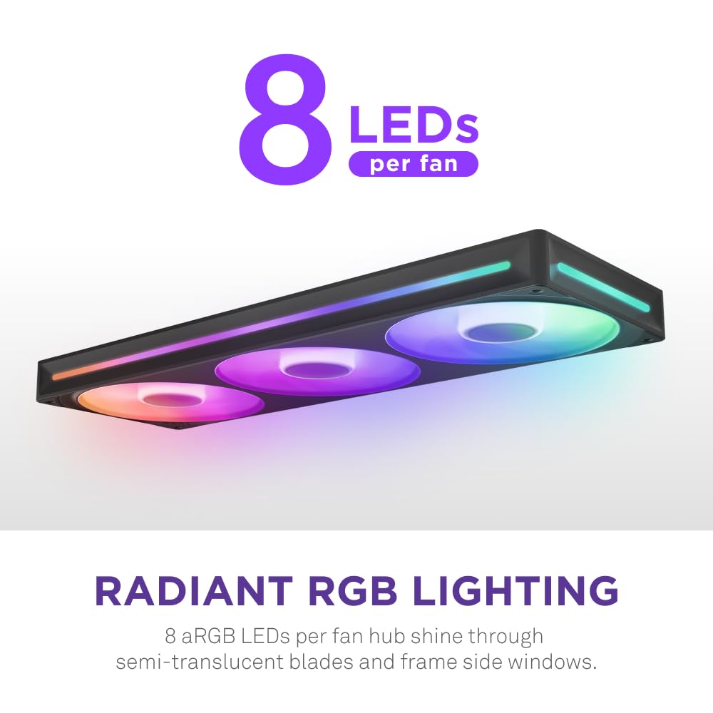 Foto 7 pulgar | Unidad De Ventilador Nzxt F360 Rgb Core 360 Mm Con 3 Ventiladores Rgb De 120 Mm, Color Negro - Venta Internacional.