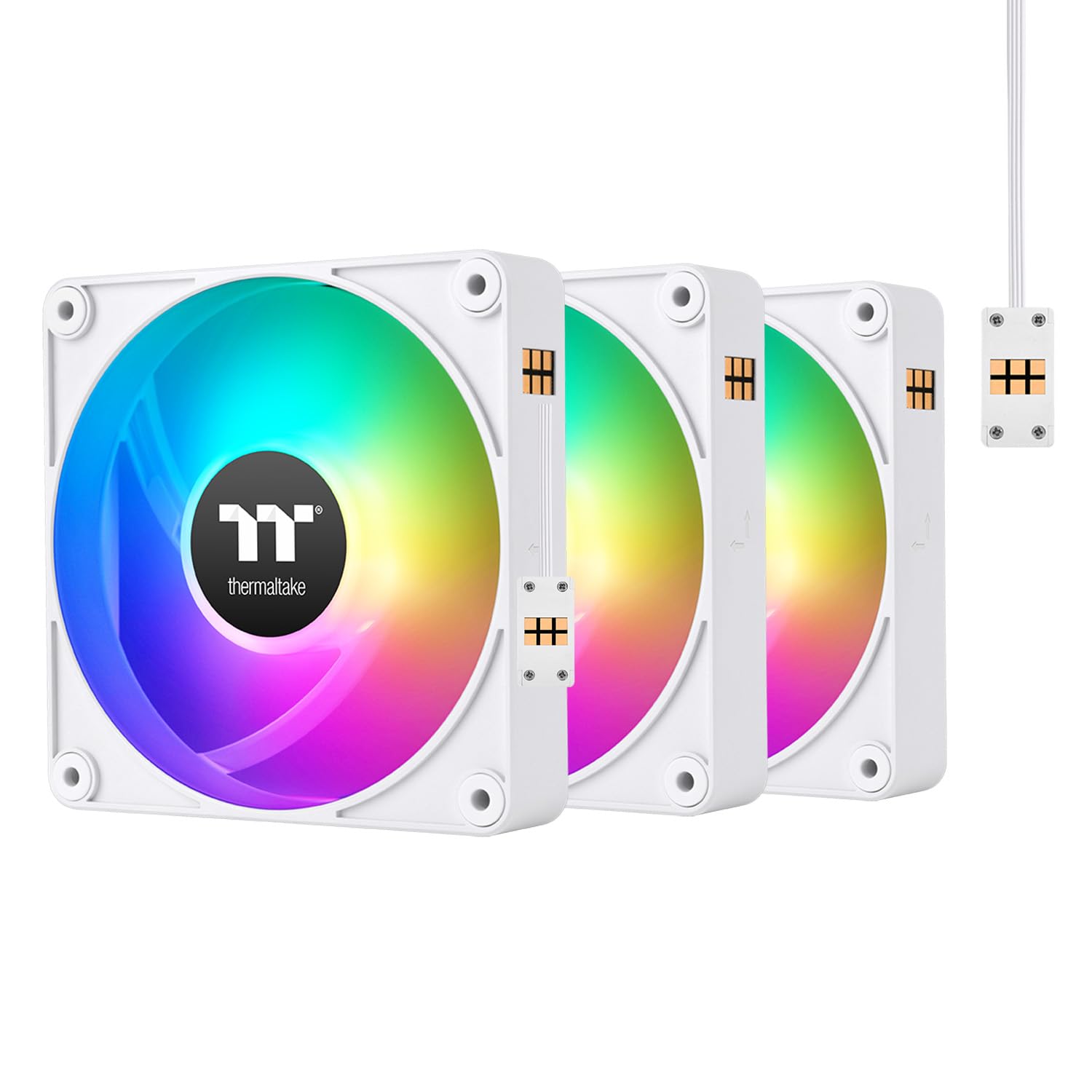 Foto 1 | Ventilador De Refrigeración Thermaltake Ct140 Ex Argb Sync 140 Mm, Paquete De 3 Unidades, Blanco - Venta Internacional.