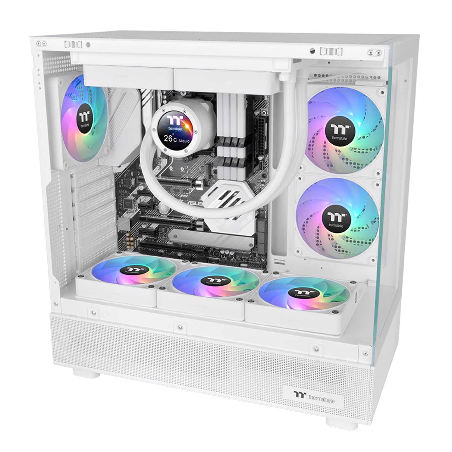 Foto 7 pulgar | Ventilador De Refrigeración Thermaltake Ct140 Ex Argb Sync 140 Mm, Paquete De 3 Unidades, Blanco - Venta Internacional.