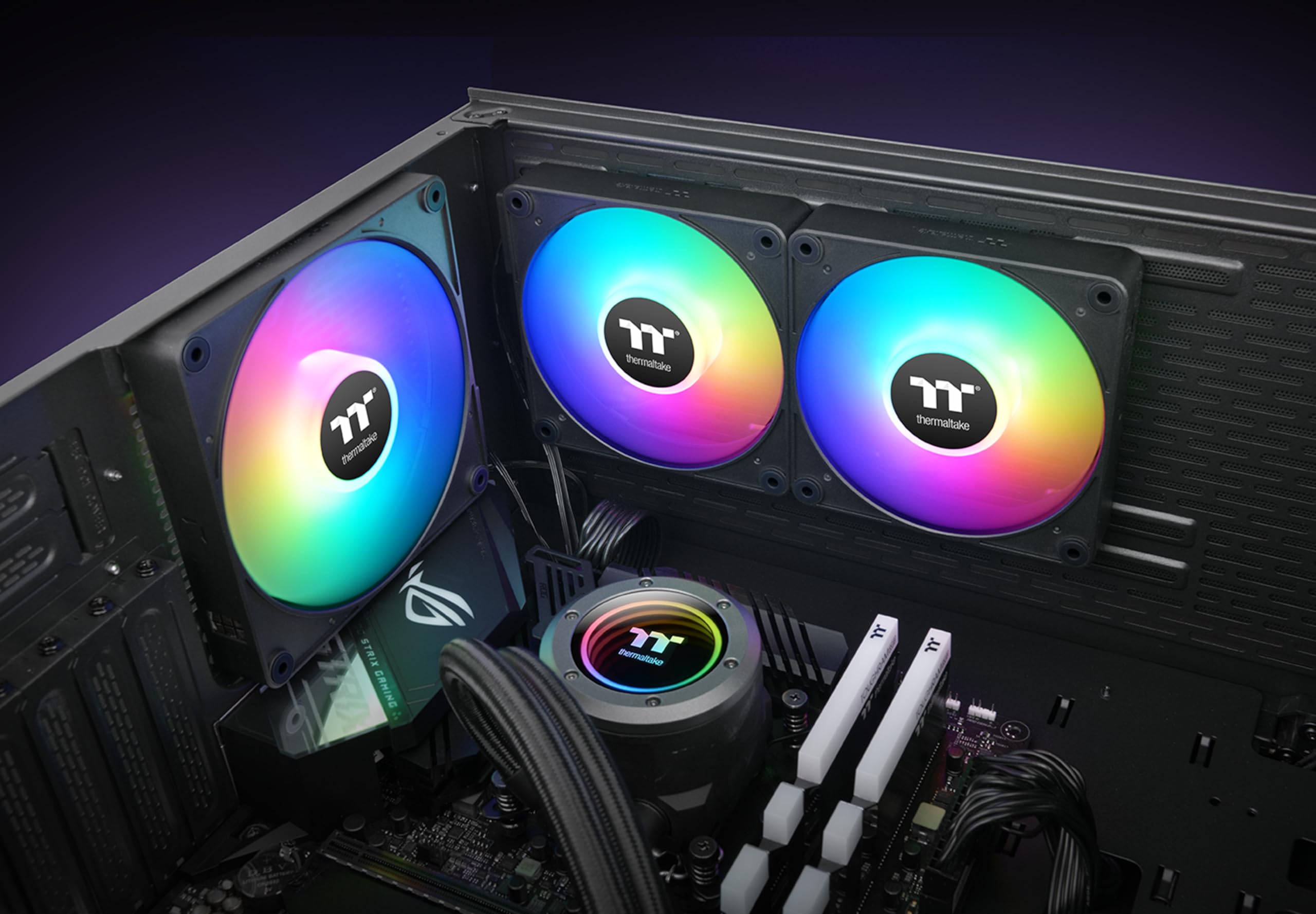 Foto 2 | Ventilador De Refrigeración Thermaltake Ct140 Ex Argb Sync 140 Mm, Paquete De 3 - Venta Internacional.