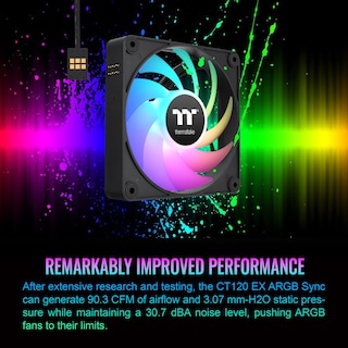 Foto 7 | Ventilador De Refrigeración Thermaltake Ct140 Ex Argb Sync 140 Mm, Paquete De 3 - Venta Internacional.