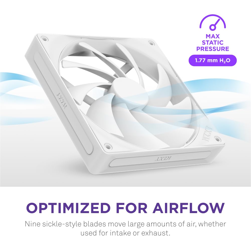 Foto 2 | Ventilador Para Pc Nzxt F140q, 120 Mm, Silencioso, Flujo De Aire, Blanco - Venta Internacional.