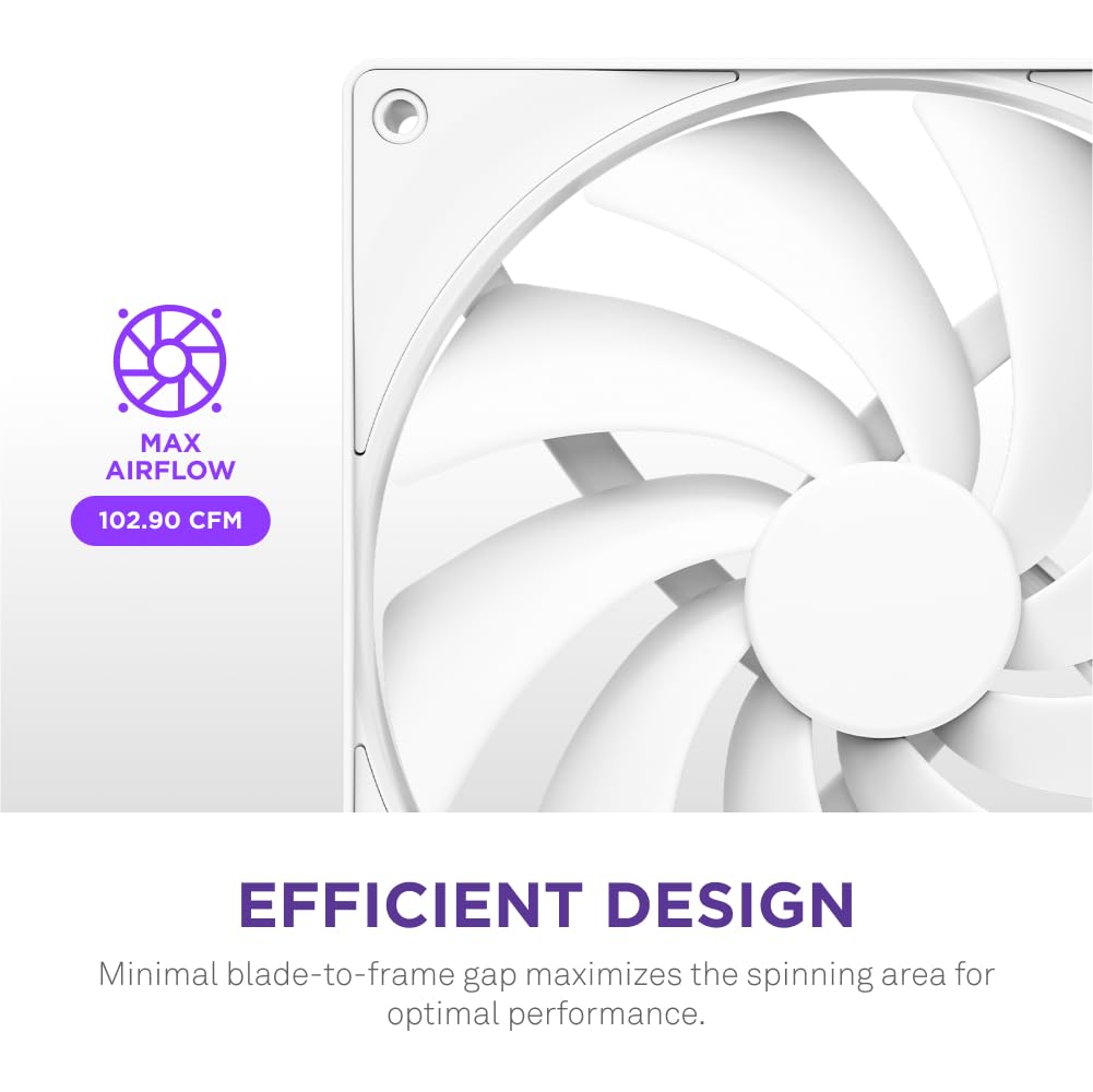 Foto 4 pulgar | Ventilador Para Pc Nzxt F140q, 120 Mm, Silencioso, Flujo De Aire, Blanco - Venta Internacional.
