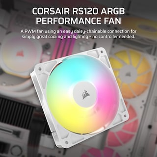 Foto 2 | Ventilador Corsair RS120 ARGB 120 mm PWM Daisy-Chain Blanco - Venta Internacional