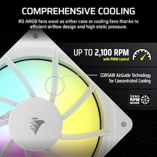 Foto 5 | Ventilador Corsair RS120 ARGB 120 mm PWM Daisy-Chain Blanco - Venta Internacional
