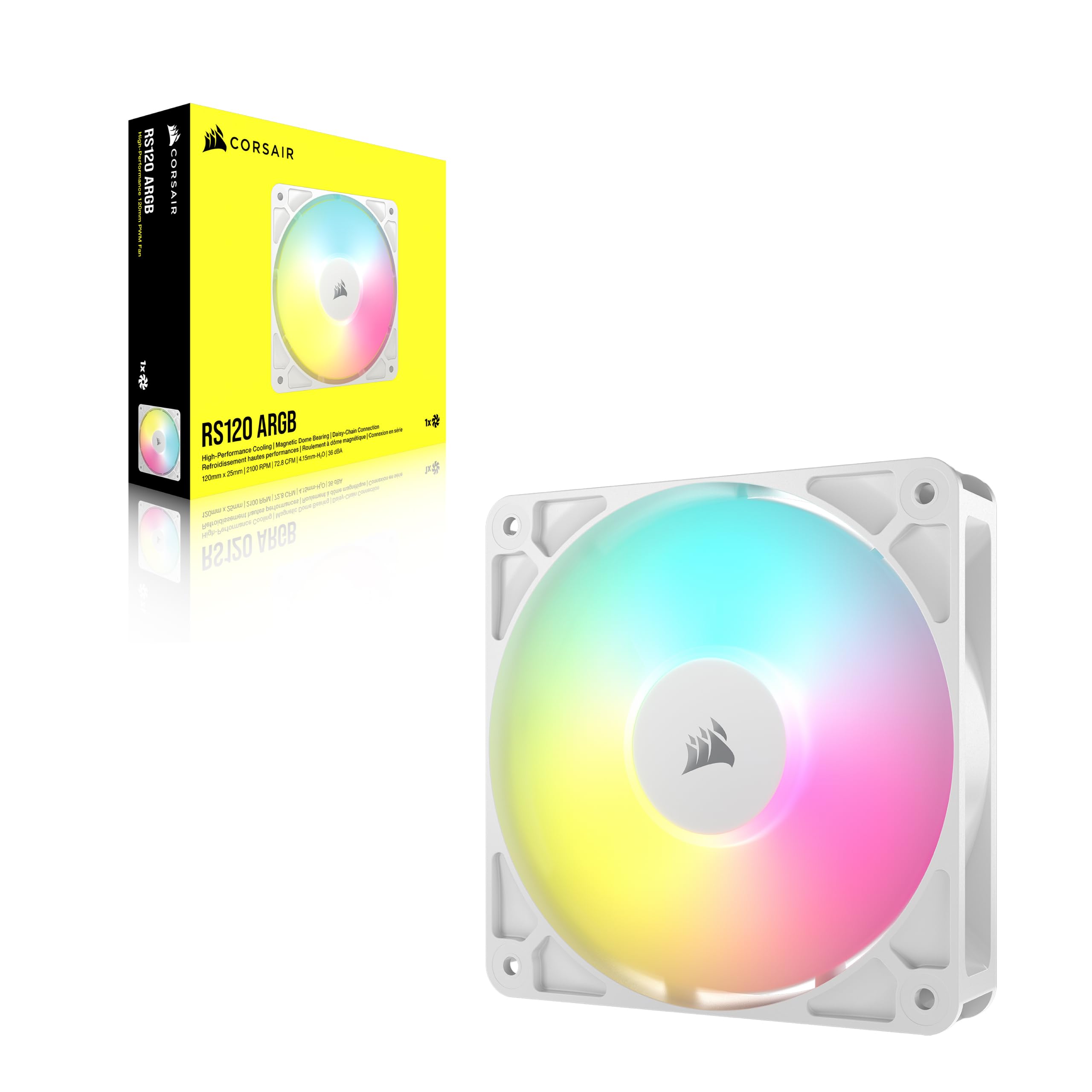 Foto 7 | Ventilador Corsair RS120 ARGB 120 mm PWM Daisy-Chain Blanco - Venta Internacional