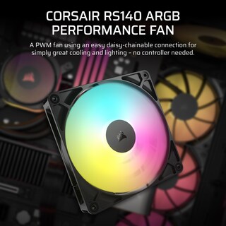 Foto 2 | Ventilador Corsair RS140 ARGB de 140 mm PWM en Cadena Bajo Nivel de Ruido - Venta Internacional