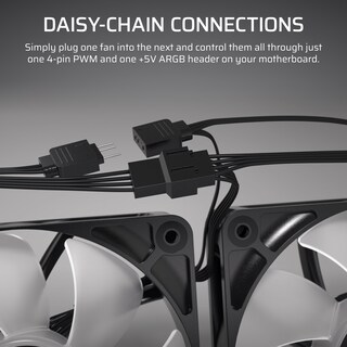 Foto 4 | Ventilador Corsair RS140 ARGB de 140 mm PWM en Cadena Bajo Nivel de Ruido - Venta Internacional