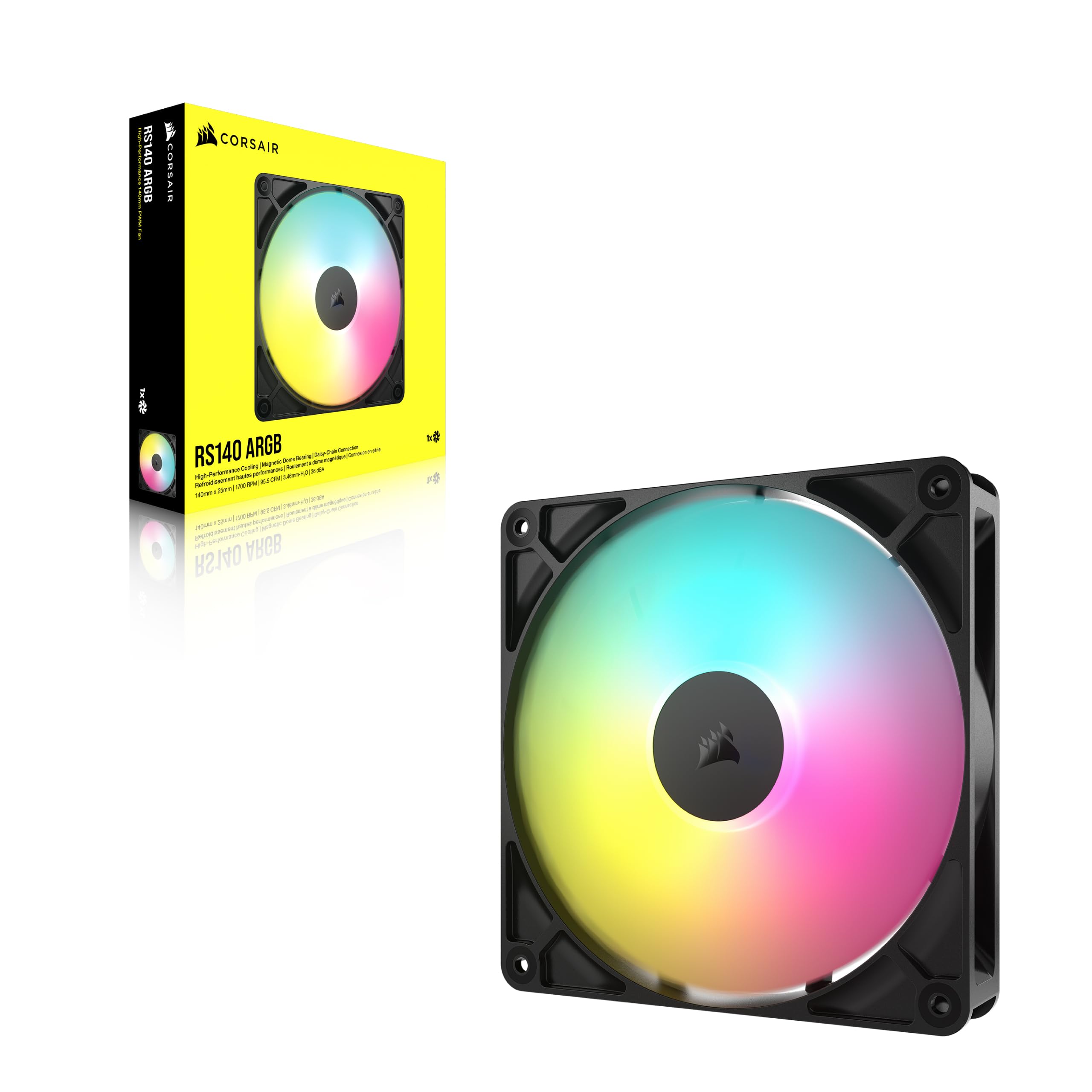 Foto 8 pulgar | Ventilador Corsair RS140 ARGB de 140 mm PWM en Cadena Bajo Nivel de Ruido - Venta Internacional