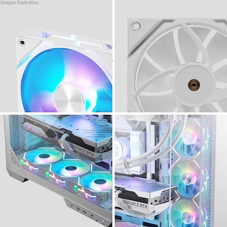 Foto 4 | Kit 3 Ventiladores Gamer Msi Mpg Ez120 Argb 1900rpm Conector Magnetico Blanco