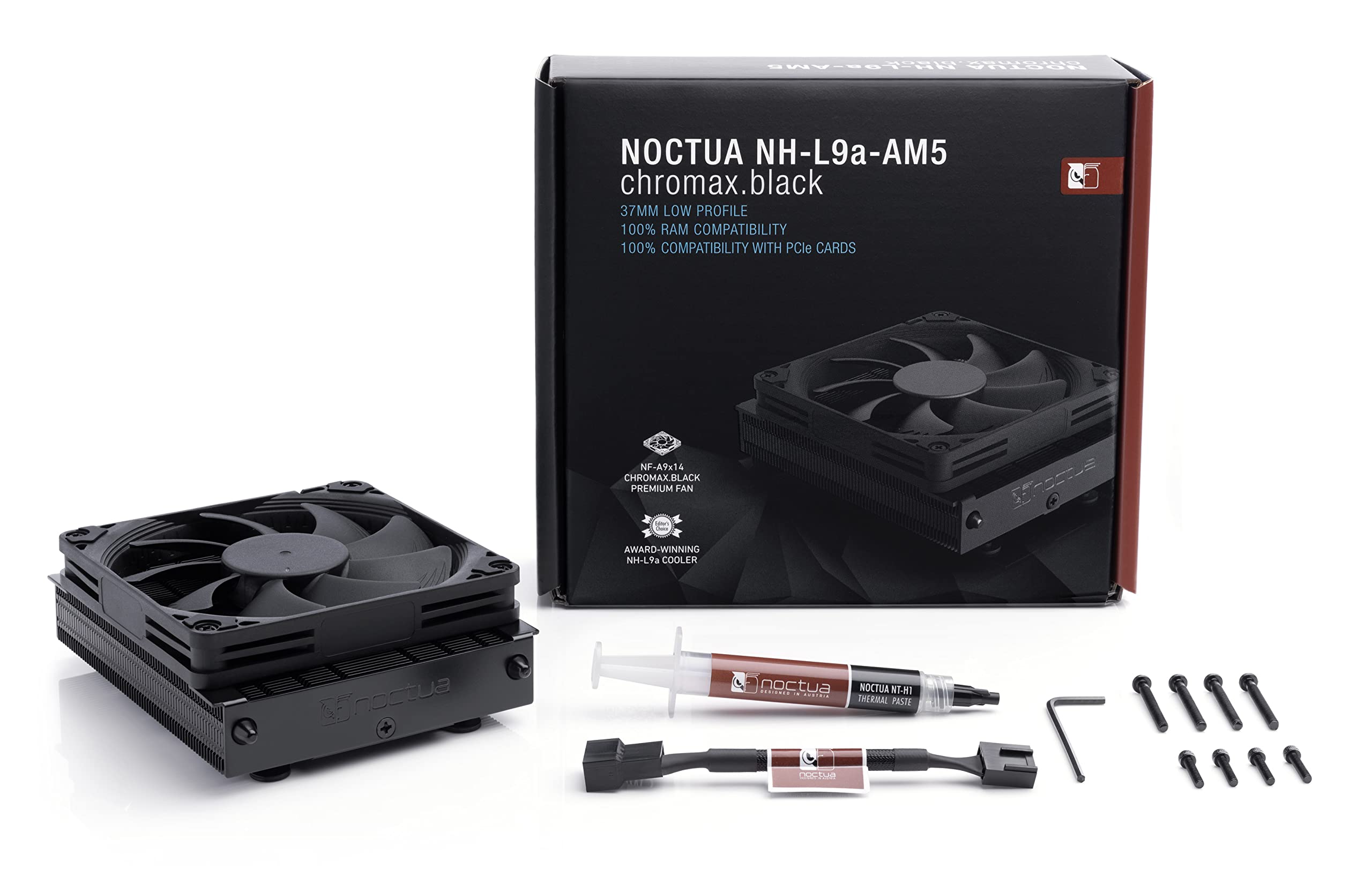 Foto 5 pulgar | Enfriador De Cpu Noctua Nh-l9a-am5 Chromax. Negro De Perfil Bajo Para Amd - Venta Internacional.
