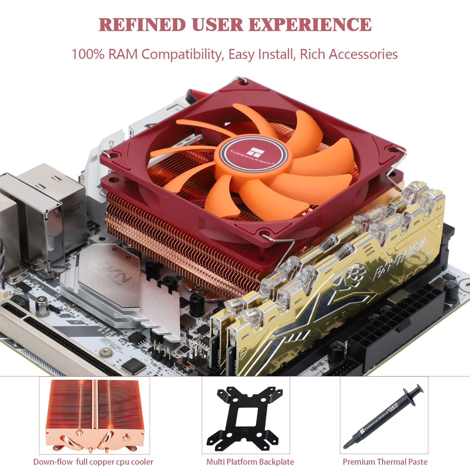 Foto 5 pulgar | Enfriador de CPU Thermalright AXP90-X47 Full Cooper de Perfil Bajo - Venta Internacional