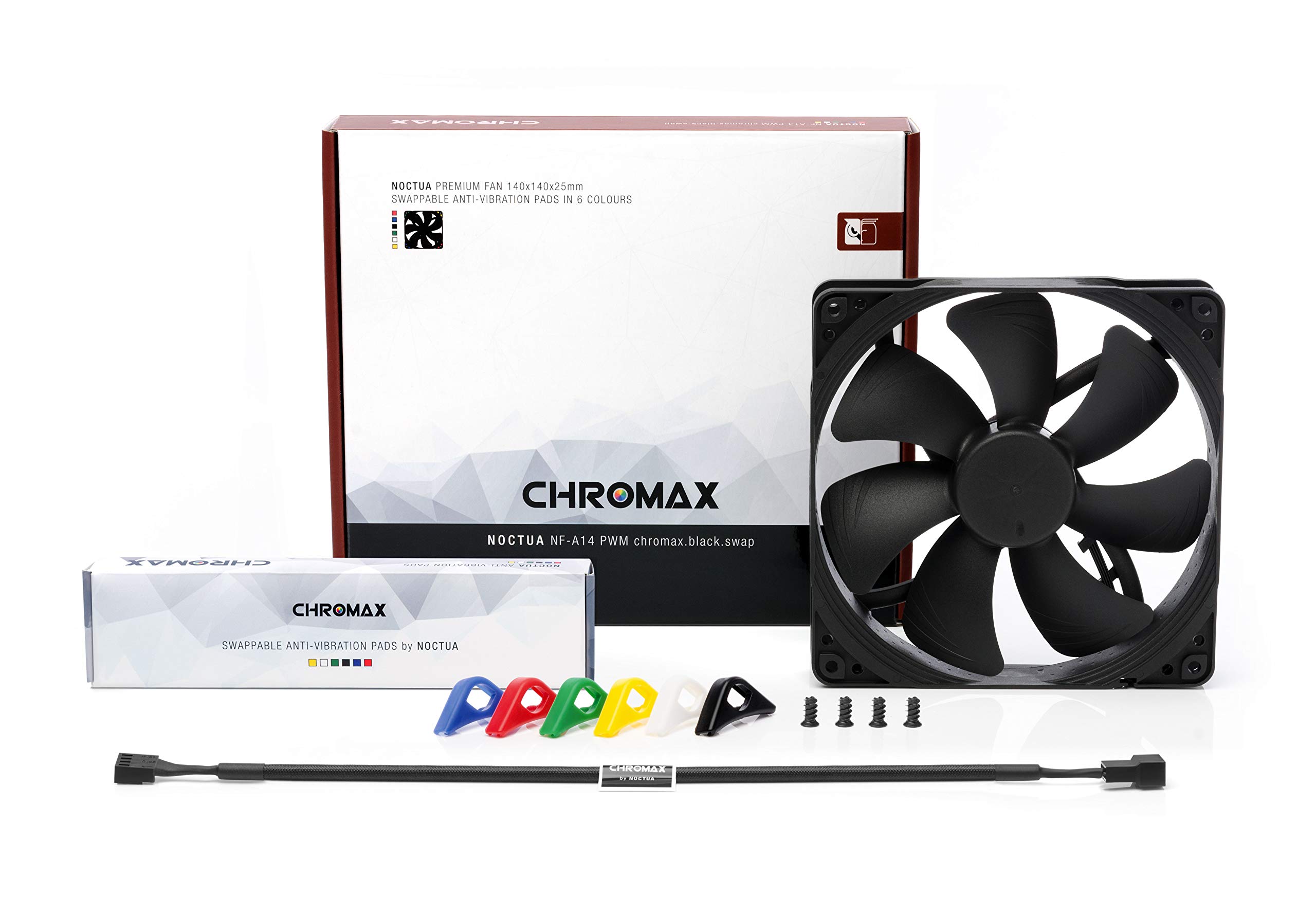 Foto 3 pulgar | Ventilador Noctua Nf-a14 Pwm Chromax.black.swap 140 Mm 1500 Rpm - Venta Internacional.