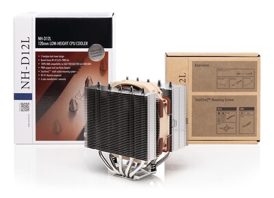 Foto 5 | Enfriador De Cpu Noctua Nh-d12l, Baja Altura, Doble Torre, 120 Mm, Marrón - Venta Internacional.