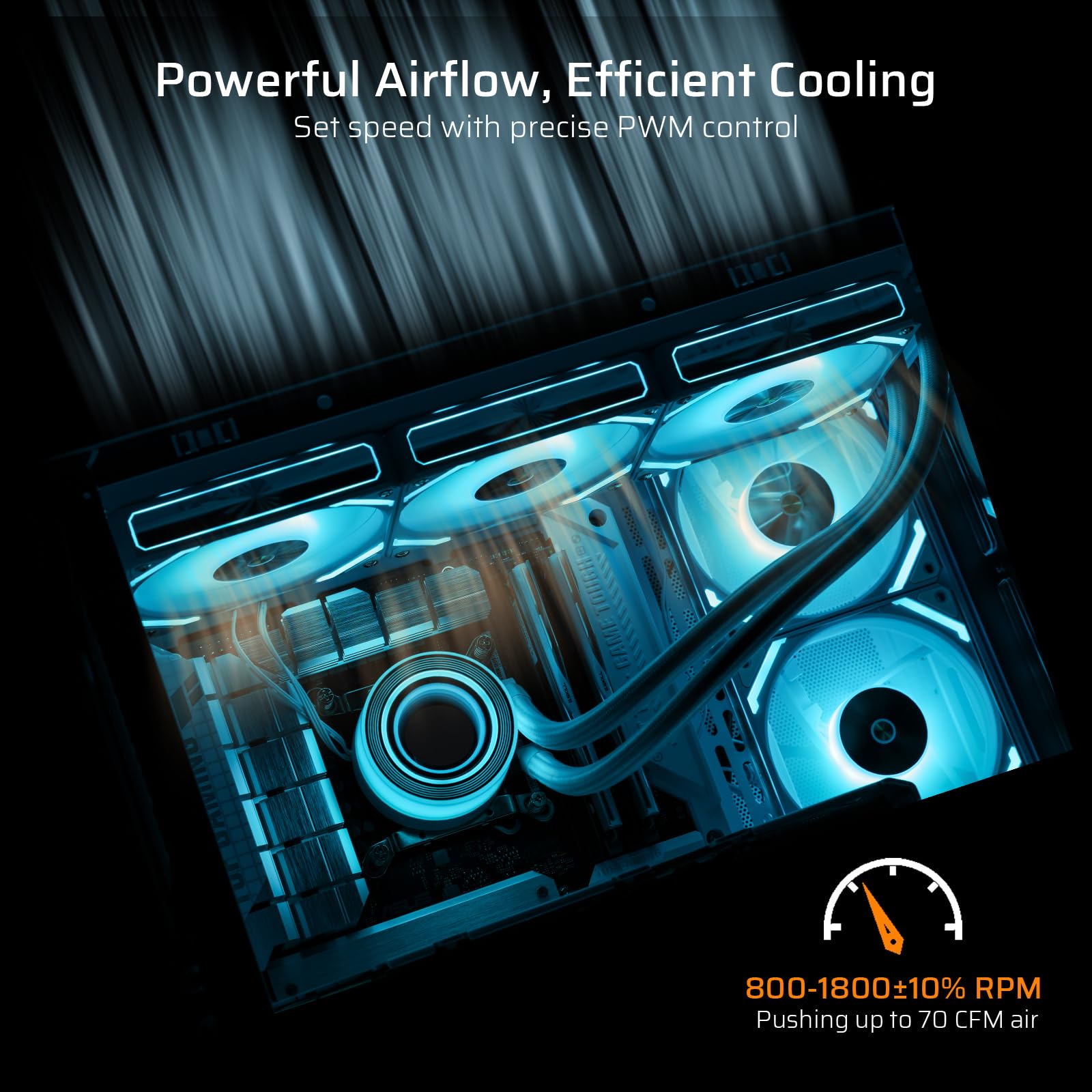 Foto 5 | Ventilador Pc Case Ltc Cf-121d, 120 Mm, 5 V, 3 Pines Argb, 4 Pines Pwm, Paquete De 3 - Venta Internacional.