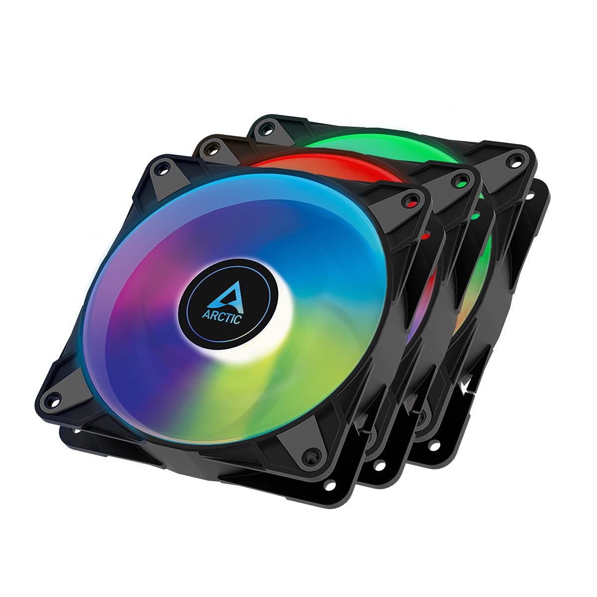 Foto 1 | Carcasa con Ventilador Arctic P12 Pwm Pst A-rgb 120 Mm 2000 Rpm Paquete De 3 Unidades Negro - Venta Internacional