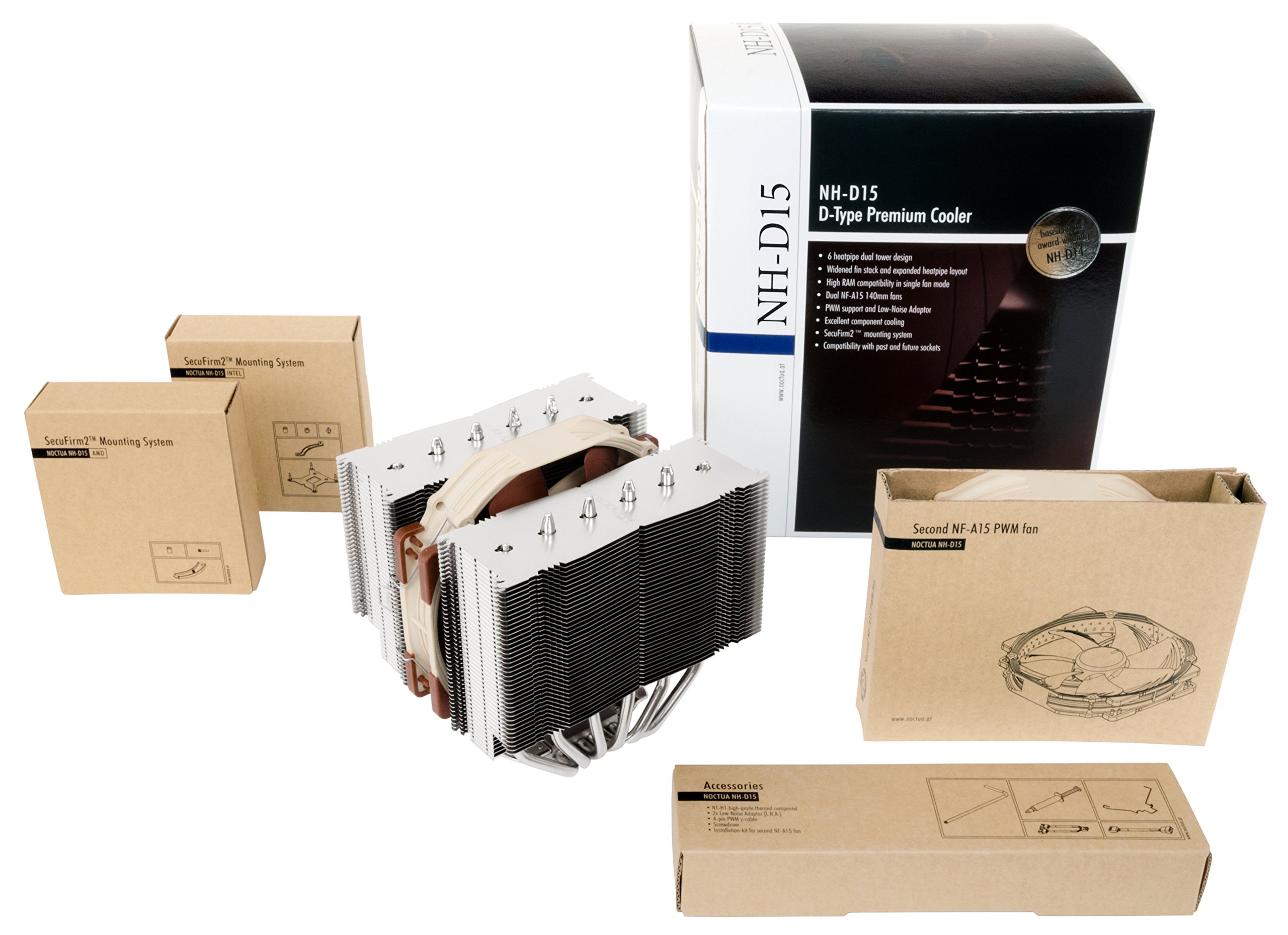 Foto 5 pulgar | Enfriador de Cpu Noctua Nh-d15 2 Ventiladores Nf-a15 Pwm 140 Mm - Venta Internacional