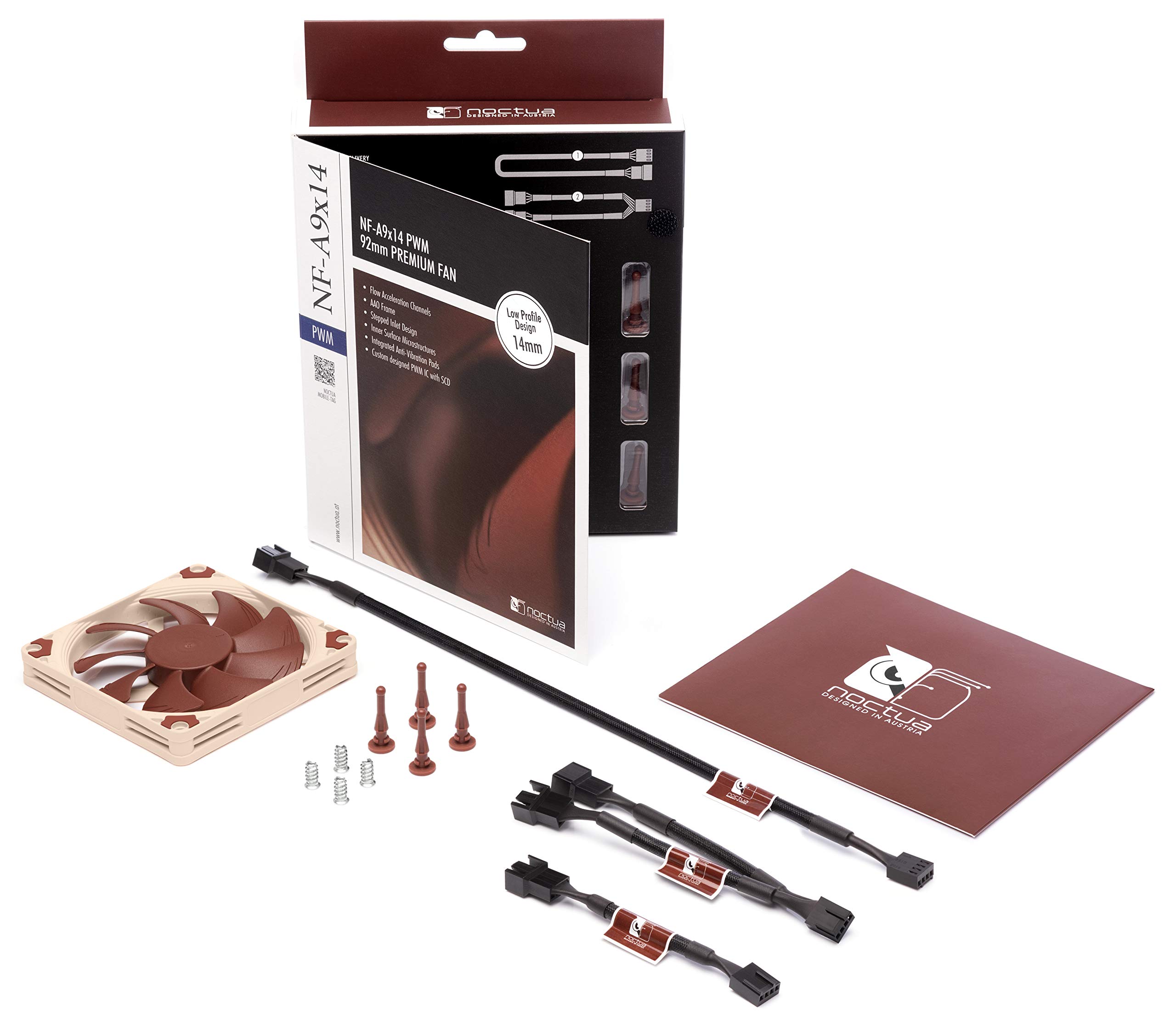 Foto 5 pulgar | Ventilador Noctua Nf-a9x14 Pwm Premium Quiet 92 X 14 Mm Marrón - Venta Internacional