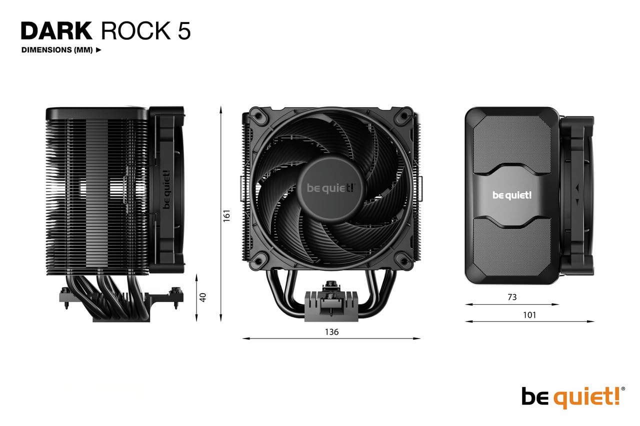 Foto 6 pulgar | Cpu Cooler, ¡silencio! Dark Rock 5 Bk035 Con Alto Flujo De Aire - Venta Internacional.