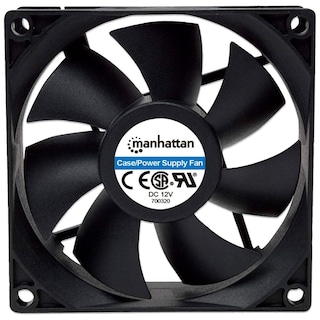 Foto 1 | Ventilador Pc Manhattan 80mm Diseño Cuadrado 4 Pin 2500rpm Negro 700320