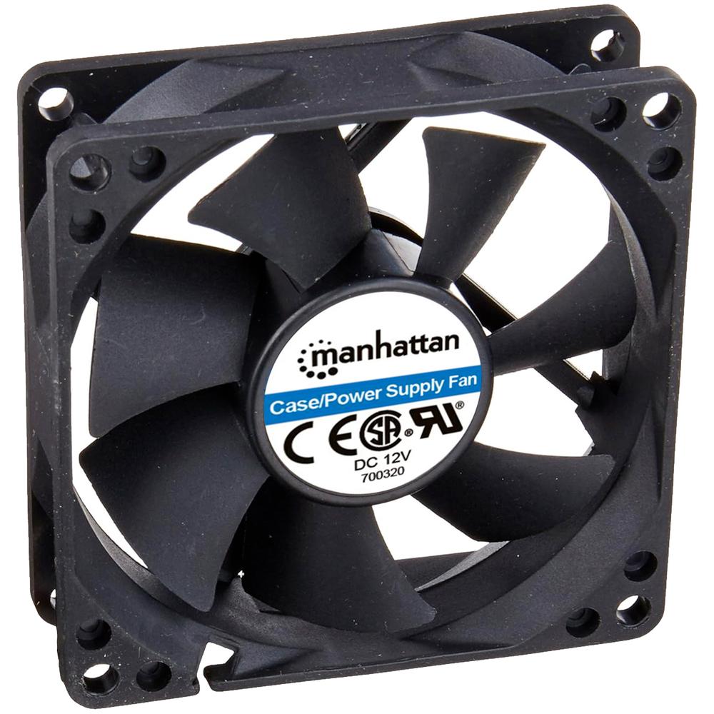 Foto 5 pulgar | Ventilador Pc Manhattan 80mm Diseño Cuadrado 4 Pin 2500rpm Negro 700320