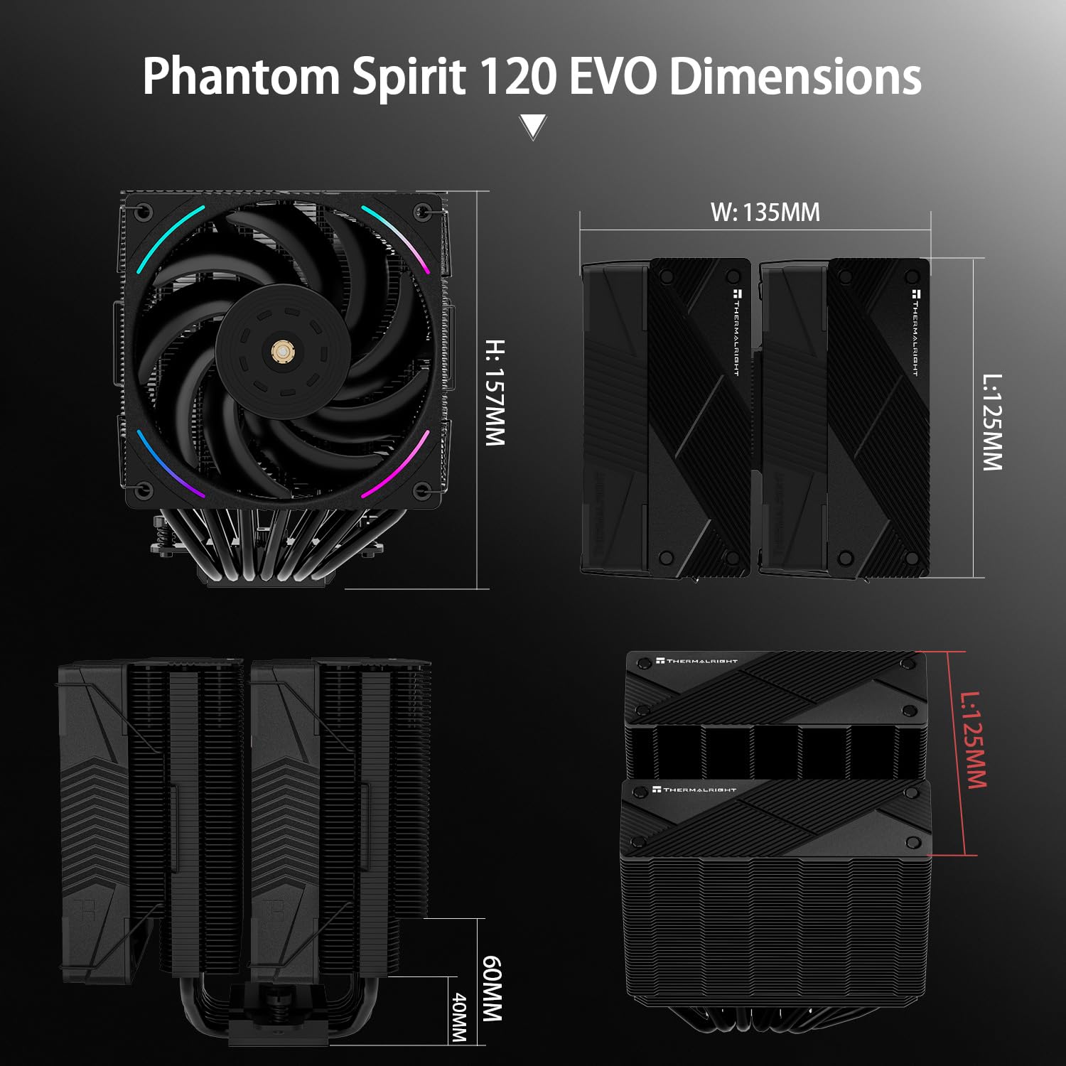 Foto 7 pulgar | Enfriador De Cpu Thermalright Phantom Spirit 120 Evo Ps120 Evo - Venta Internacional.