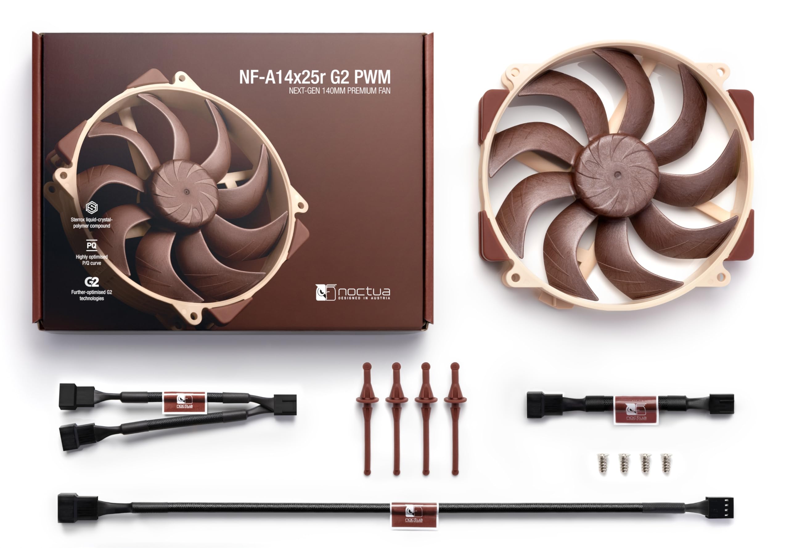Foto 4 | Ventilador Para Pc Noctua Nf-a14x25r G2 Pwm 140 Mm 4 Pines Marrón - Venta Internacional.