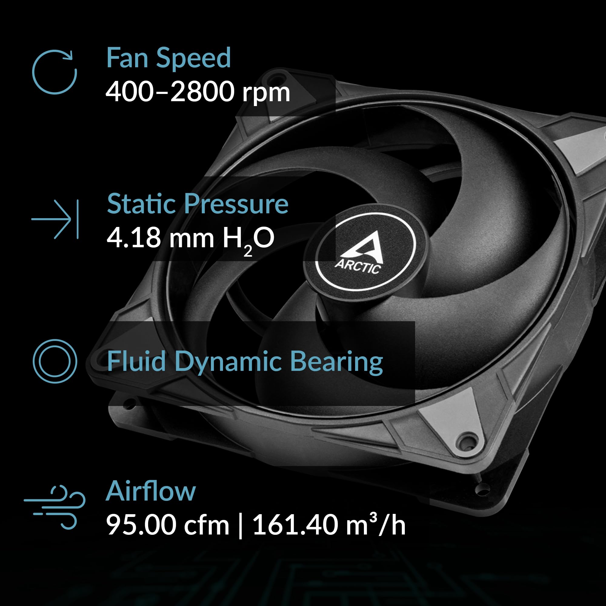 Foto 2 | Ventiladores Para Pc Arctic P14 Max (paquete De 5) De Alto Rendimiento, 140 Mm, Negros - Venta Internacional.