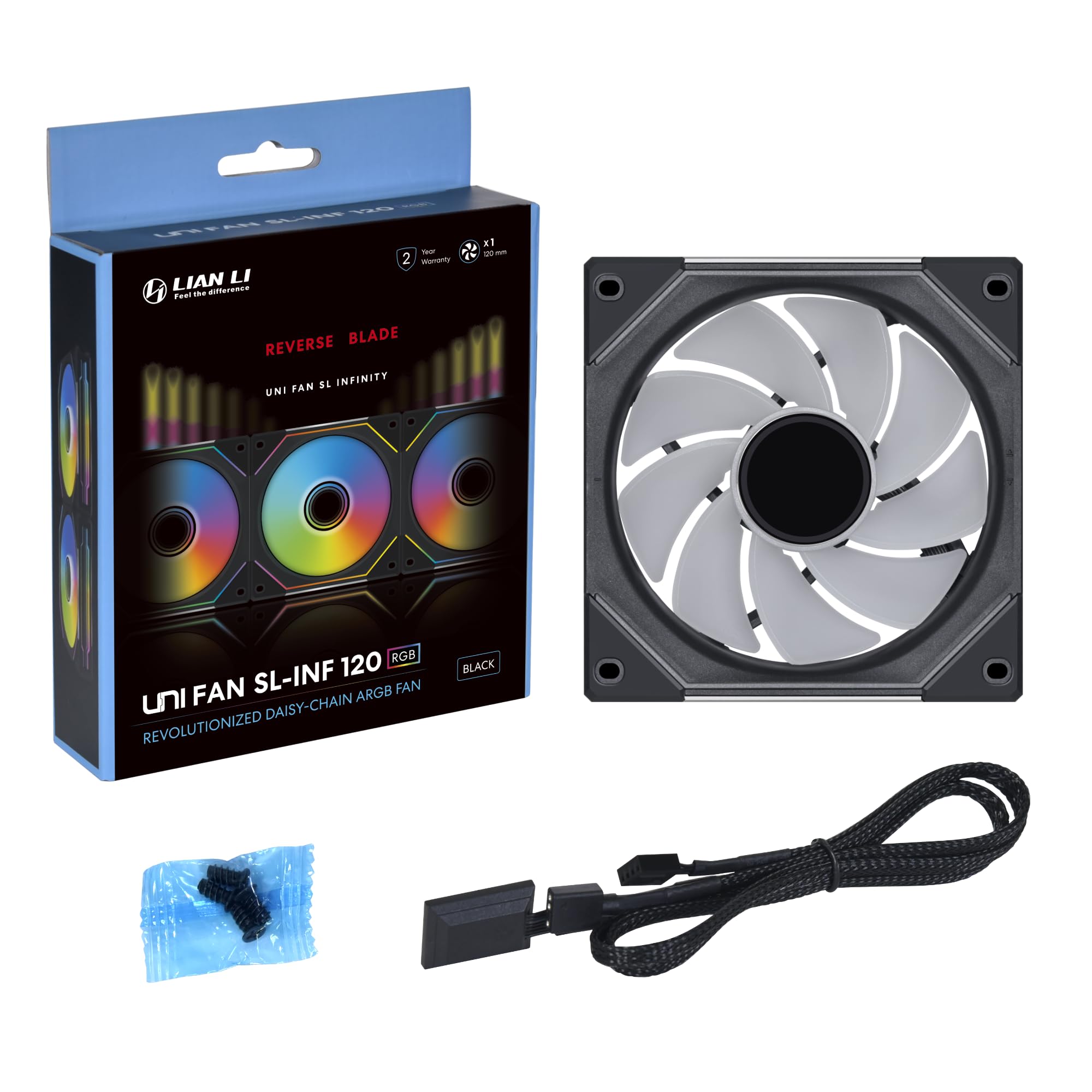 Foto 3 pulgar | Ventilador Lian Li Uni Sl-infinity 120 Con Aspas Invertidas, Color Negro - Venta Internacional.