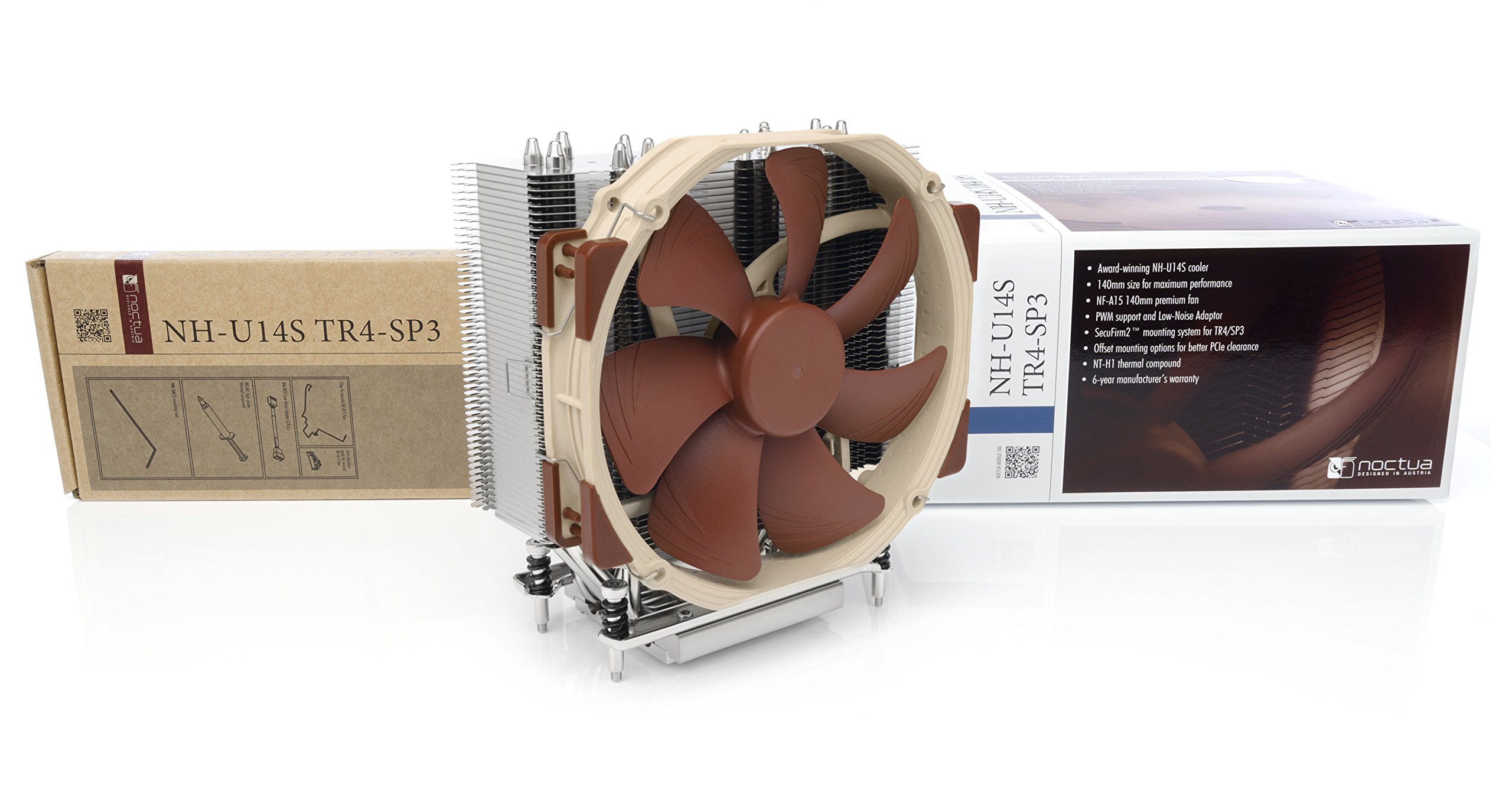 Foto 4 pulgar | Enfriador de CPU Noctua NH-U14S TR4-SP3 Premium 140 mm Marrón - Venta Internacional