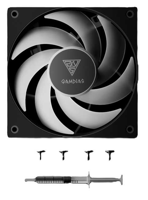 Foto 5 pulgar | Ventilador Gamdias Notus M1 1x120 Negro Argb Notus M1-1201 Argb