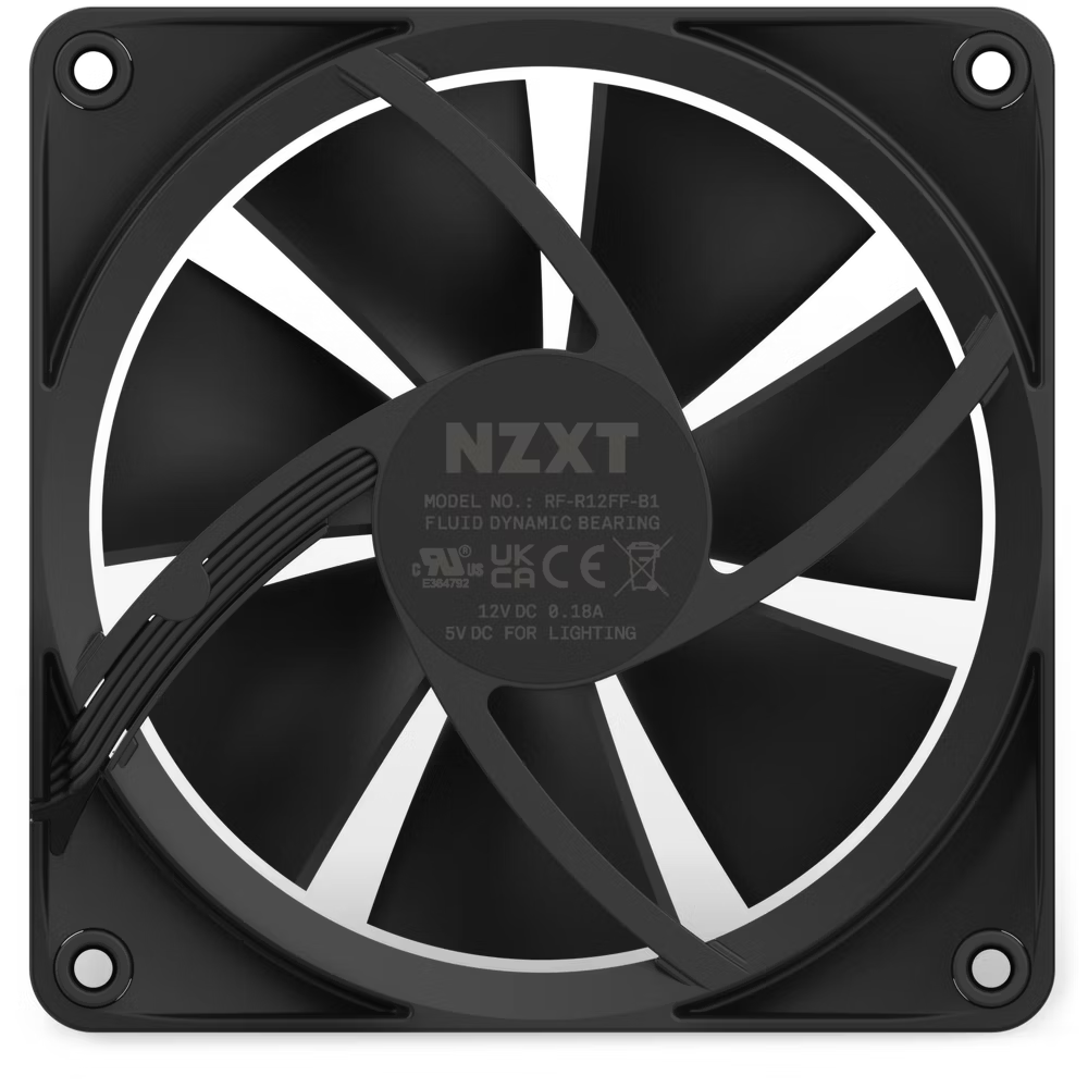 Foto 7 pulgar | Ventilador Nzxt F120 Negro 120mm Rgb Rf-r12sf-b1
