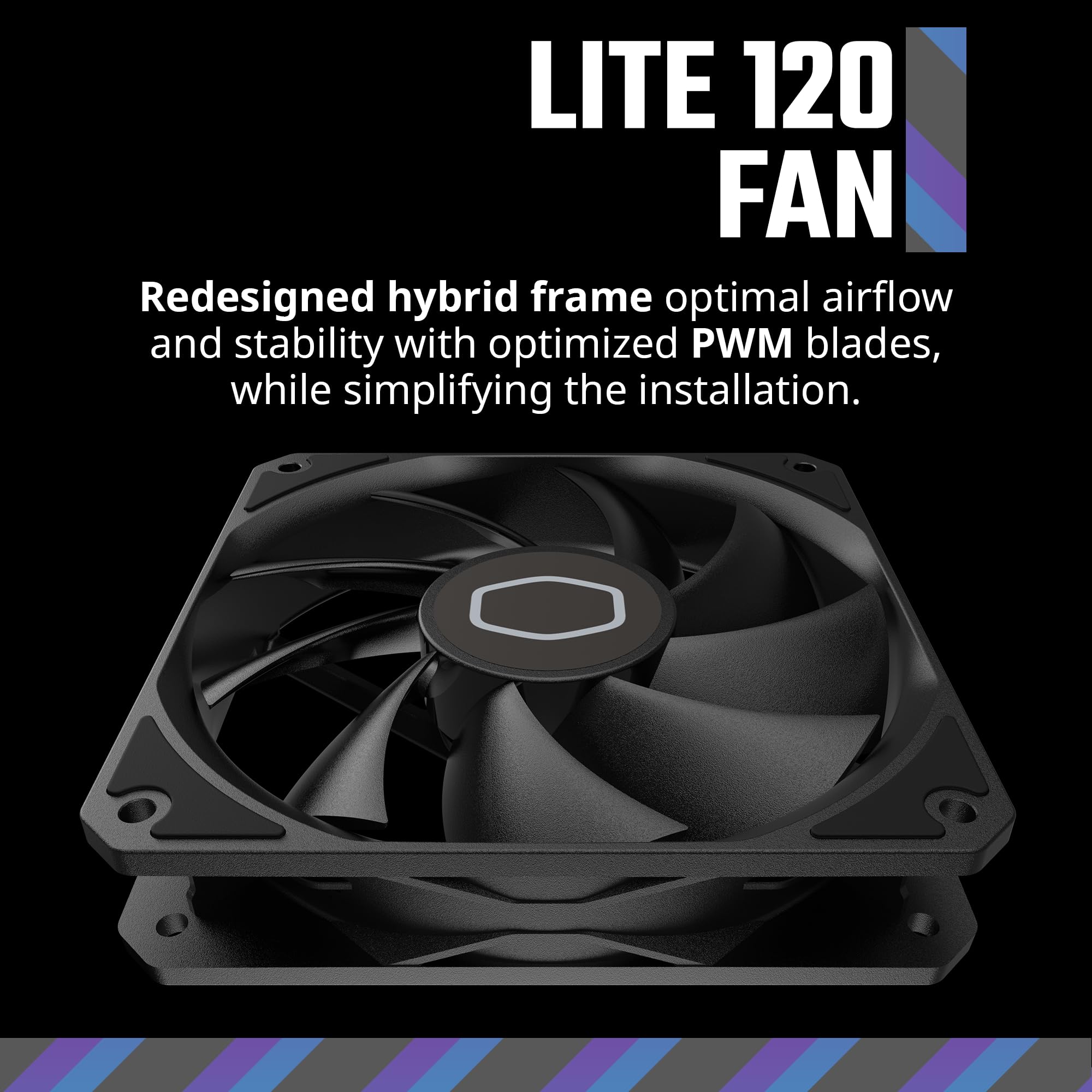 Foto 2 | Ventilador Enfriador De Líquido/aire Cooler Master Mf120 Lite Con Carcasa Negra - Venta Internacional.