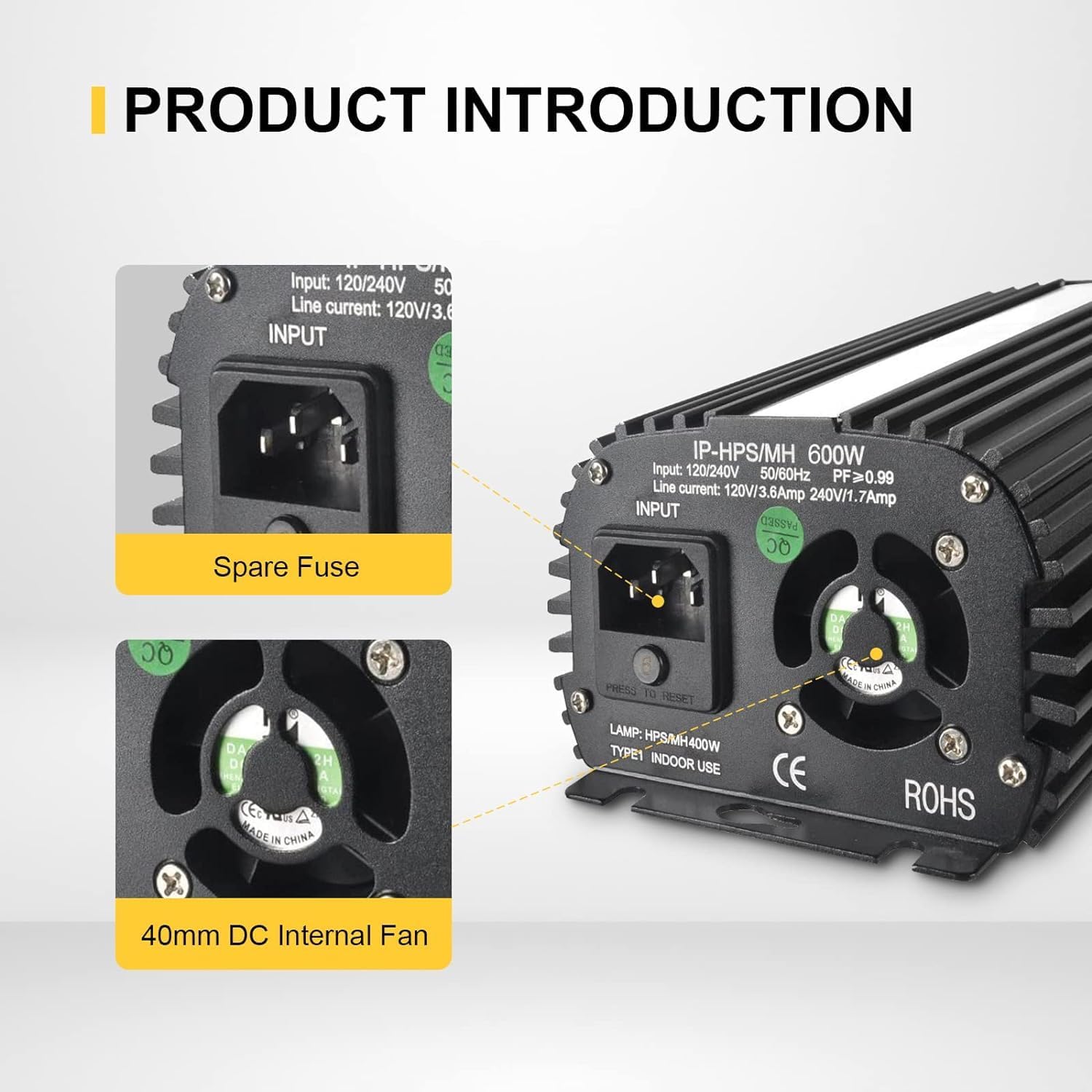 Foto 5 pulgar | Hidropónico Electrónico Regulable Digital Ballast Ipower De 800 W - Venta Internacional.