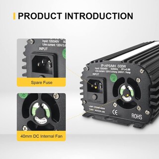 Foto 4 | Hidropónico Electrónico Regulable Digital Ballast Ipower De 800 W - Venta Internacional.