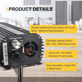 Foto 6 | Hidropónico Electrónico Regulable Digital Ballast Ipower De 800 W - Venta Internacional.