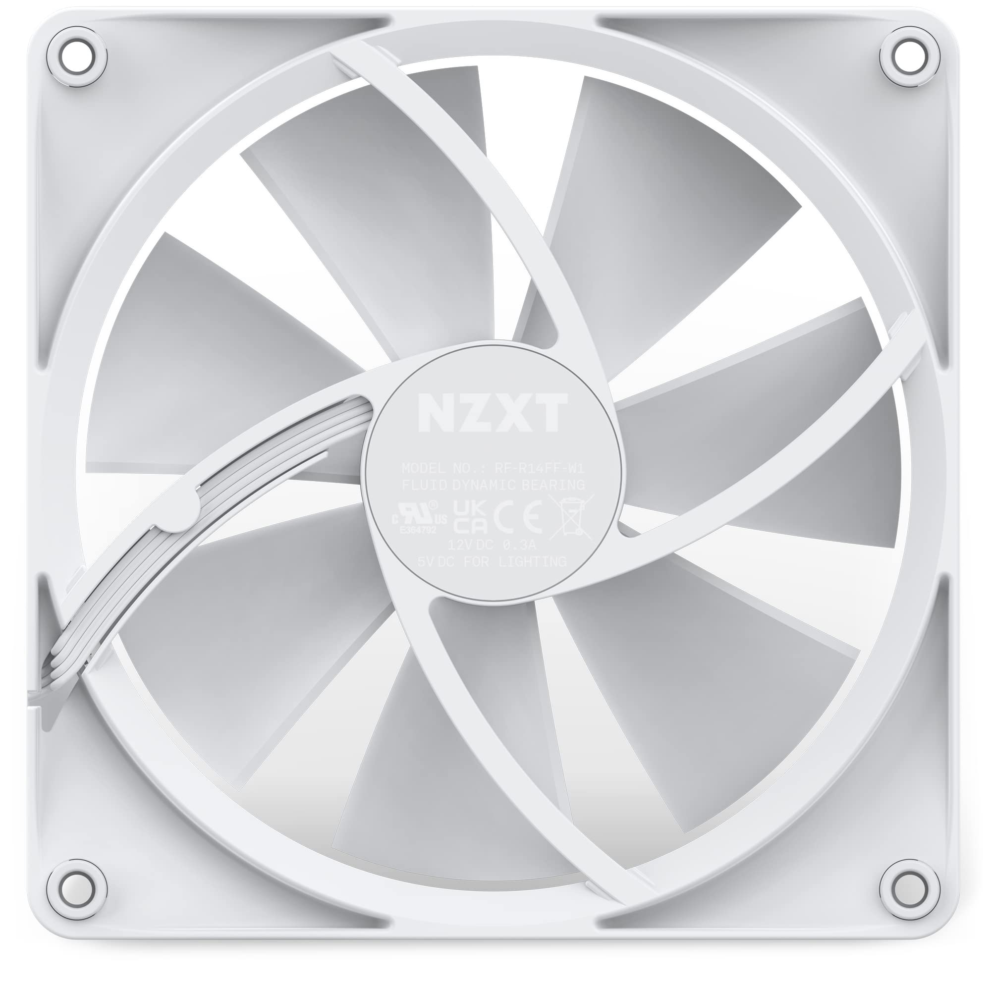 Foto 6 | Controlador De Iluminación Fan Nzxt F140rgb Twin + Rgb De 140 Mm, Color Blanco - Venta Internacional.