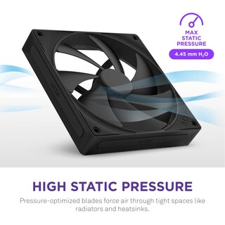 Foto 2 | Ventiladores De Presión Estática Nzxt F120p De 120 Mm, Paquete Único, Negros - Venta Internacional.