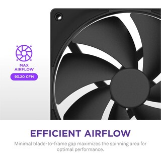 Foto 3 | Ventiladores De Presión Estática Nzxt F120p De 120 Mm, Paquete Único, Negros - Venta Internacional.