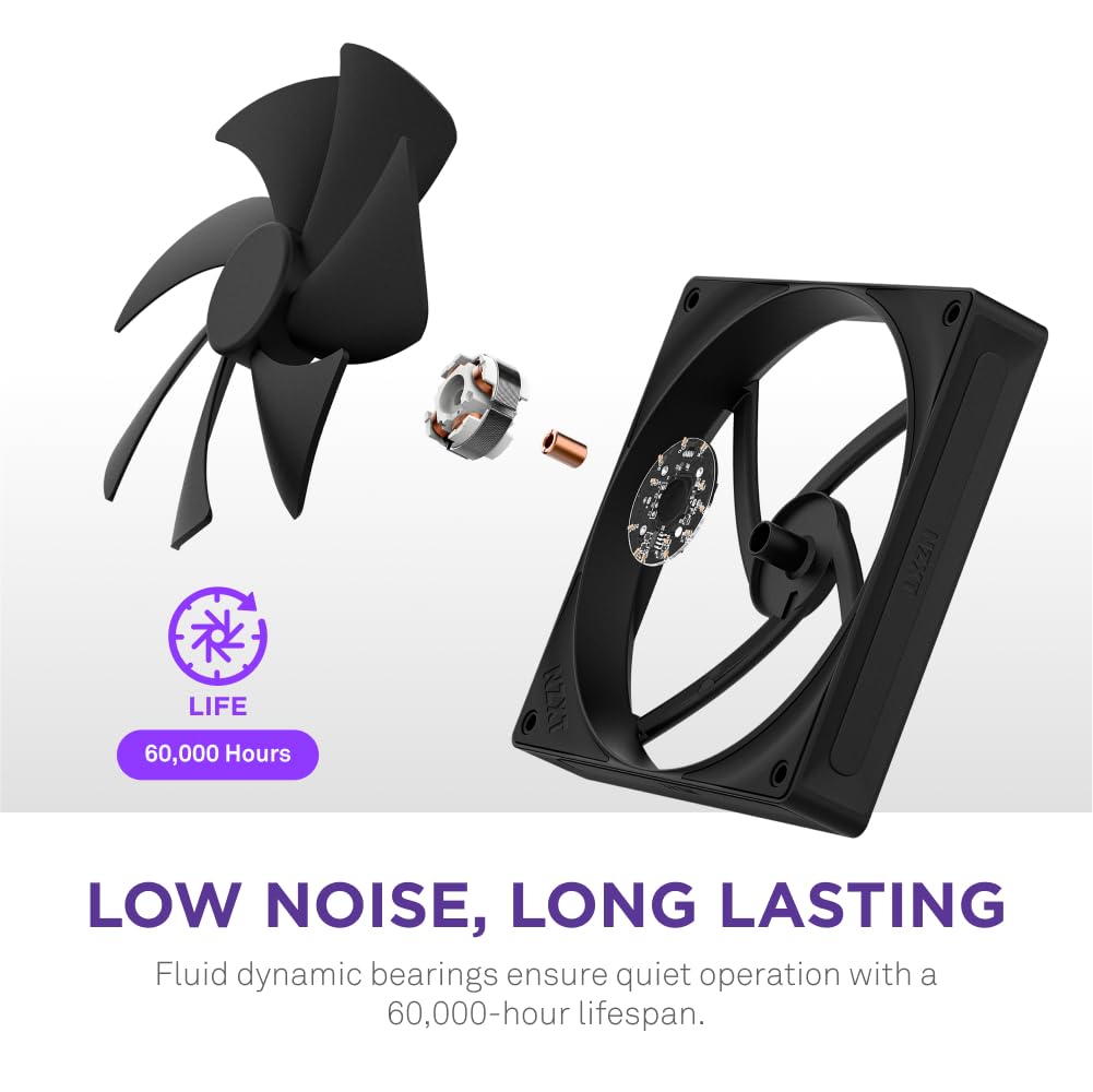 Foto 5 | Ventiladores De Presión Estática Nzxt F120p De 120 Mm, Paquete Único, Negros - Venta Internacional.